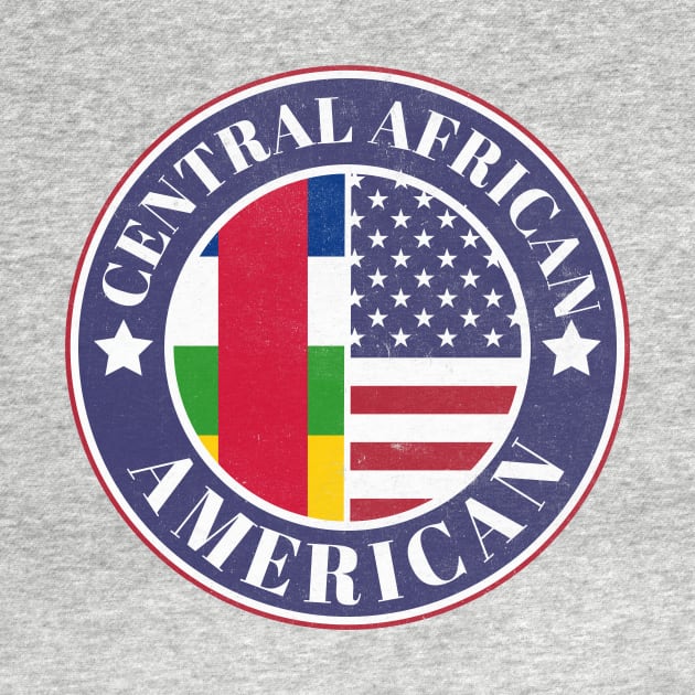 Proud Central African-American Badge - Central African Republic Flag by Yesteeyear